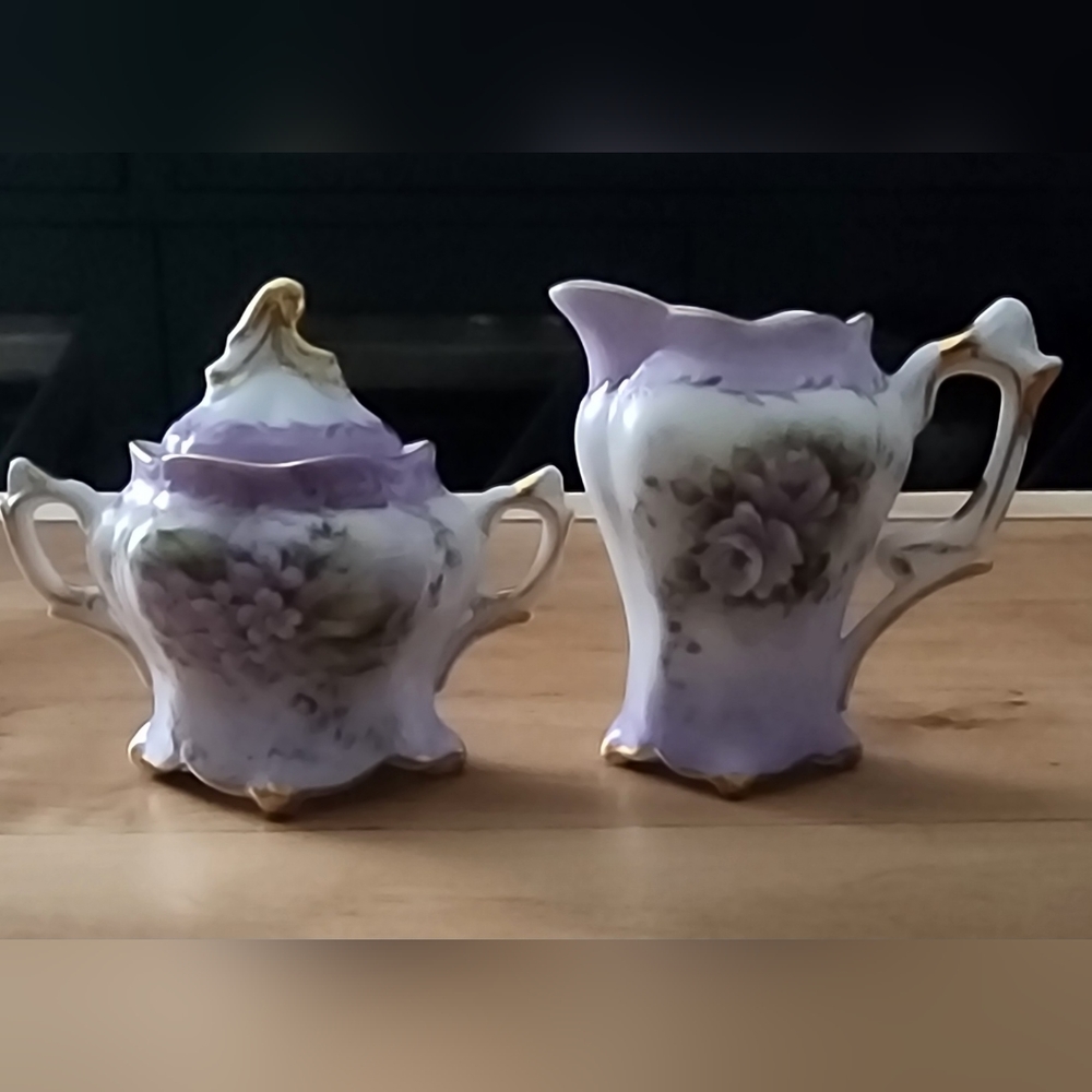 Vintage Miniature Creamer & Sugar Pristine Set